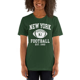 New York Est.1960 T-Shirt - Football Fanatic Vintage Graphic Shirt: Ideal Gifts for Football Fans - Retro Game Day Shirt - Forest, Women