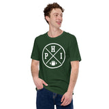 Philadelphia Football Emblem Fanatic Vintage Graphic T-Shirt: Retro Style, Ideal Gifts for Him & Her, Football Fans - Game Day Shirt - Forest