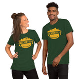 Jacksonville Skyline Football Fanatic Vintage Graphic T-Shirt: Gift Ideas for Him & Her, Football Fans - Retro Style Game Day Shirt - Forest, Unisex