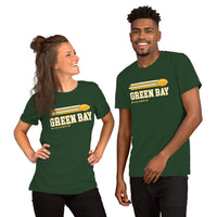 Green Bay, Wisconsin Football Fanatic Vintage Graphic Shirt: Gift Ideas for Him & Her, Football Fans - Retro Style Game Day Shirt - Forest, Unisex