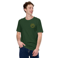 Happy Smiley Face Emoji T-Shirt - Green Bay Football Fanatic Vintage Graphic Shirt: Gift for Him & Her, Football Fans - Game Day Shirt - Forest, Front
