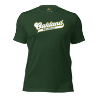 Vintage Oakland Baseball Fanatic Shirt: Ideal Gifts for Him & Her, Baseball Lovers & Enthusiasts - Retro Style Game Day Shirt - Forest