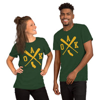 Vintage Oakland Baseball Emblem Fanatic T-Shirt: Ideal Gifts for Him & Her, Baseball Lovers & Enthusiasts - Retro Style Game Day Shirt - Forest, Unisex