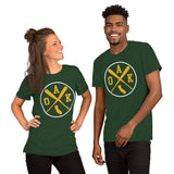 Vintage Oakland Baseball Emblem Fanatic T-Shirt: Gift Ideas for Him & Her, Baseball Enthusiasts & Lovers - Retro Style Game Day Tee - Forest, Unisex