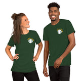 Retro Oakland Baseball Emblem Fanatic T-Shirt: Gift Ideas for Him & Her, Baseball Enthusiasts & Lovers - Vintage Game Day Shirt - Forest, Front, Unisex