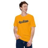 Vintage San Diego Baseball Fanatic Shirt: Gift Ideas for Him & Her, Baseball Lovers & Enthusiasts - Retro Style Game Day Shirt - Gold
