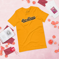 Vintage San Diego Baseball Fanatic Shirt: Gift Ideas for Him & Her, Baseball Lovers & Enthusiasts - Retro Style Game Day Shirt - Gold
