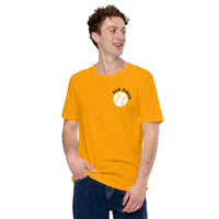 Retro San Diego Baseball Emblem Fanatic T-Shirt: Gift Ideas for Him & Her, Baseball Enthusiasts & Lovers - Vintage Game Day Shirt - Gold, Front