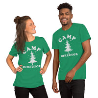 Happy Camper Shirt - Camping, Glamping Crew/Squad Shirt - Camp Director T-Shirt - Summer Vacation Vibes Tee - Gift for Nature Lover - Kelly, Unisex