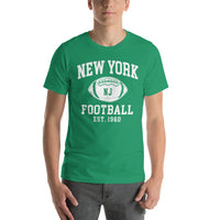 New York Est.1960 T-Shirt - Football Fanatic Vintage Graphic Shirt: Ideal Gifts for Football Fans - Retro Game Day Shirt - Kelly, Men
