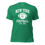 New York Est.1960 T-Shirt - Football Fanatic Vintage Graphic Shirt: Ideal Gifts for Football Fans - Retro Game Day Shirt - Kelly