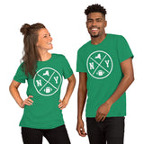 New York Football Emblem Fanatic Vintage Graphic T-Shirt - Game Day Shirt - Retro Style, Ideal Gifts for Him & Her, Football Fans - Kelly, Unisex
