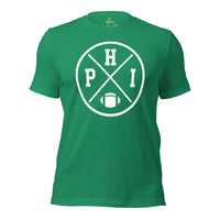 Philadelphia Football Emblem Fanatic Vintage Graphic T-Shirt: Retro Style, Ideal Gifts for Him & Her, Football Fans - Game Day Shirt - Kelly