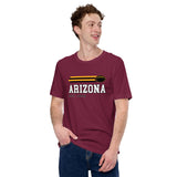 Arizona Est.1898 Football Fanatic Vintage Graphic Shirt: Ideal Gifts for Him & Her, Football Fans - Retro Style Game Day Shirt - Maroon