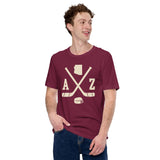 Hockey Game Outfit & Attire - Bday & Christmas Gift Ideas for Hockey Players & Goalies - Retro Arizona Hockey Emblem Fanatic T-Shirt - Maroon