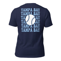 Retro Tampa Bay Baseball Emblem Fanatic T-Shirt: Gift Ideas for Him & Her, Baseball Enthusiasts & Lovers - Vintage Game Day Shirt - Navy, Back
