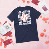 Retro Los Angeles Baseball Emblem Fanatic T-Shirt: Gift Ideas for Him & Her, Baseball Enthusiasts & Lovers - Vintage Game Day Shirt - Navy, Back