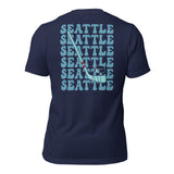 Seattle T-Shirt - Washington T-Shirt - Game Day Shirt - Hockey Tee - Hockey Shirt - Vintage Hockey T-Shirt - Gift for Hockey Player & Lover - Navy, Back
