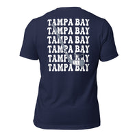 Hockey Game Outfit & Attire - Bday & Christmas Gift Ideas for Hockey Players & Goalies - Retro Tampa Bay Hockey Emblem Fanatic T-Shirt - Navy, Back