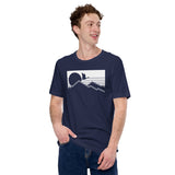 Upland Hunting Shirt - Presents, Gift Ideas for Bird Lovers, Hunters, Birdwatchers, Birders - Silly Goose & Duck Shirt - Mallard T-Shirt - Navy