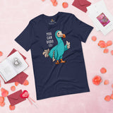 Dodo Motivational Kidcore Aesthetic T-Shirt - Extinct Flightless Bird & Animals, Endangered Species Shirt - You Can Dodo It Shirt - Navy