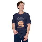 Camping & Snakes Shirt - Ball Python T-Shirt - Gifts for Outdoorsmen, Nature Lovers - Danger Noodle Shirt - Anatomy of Hognose Snake Shirt - Navy