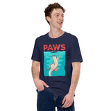 Otter Paws Meme T-Shirt - Mustalid Shirt - Marine Mustaline Mammal Shirt - Gift for Mustalidae, River & Sea Otter Lovers - Zoology Tee - Navy