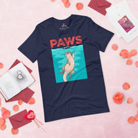 Otter Paws Meme T-Shirt - Mustalid Shirt - Marine Mustaline Mammal Shirt - Gift for Mustalidae, River & Sea Otter Lovers - Zoology Tee - Navy