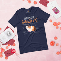 Anatomy of A Guinea Pig Furry Potato T-Shirt - Guinea Pig Whisperer & Lovers Shirt - Ideal Gift for Cavy, Rodent Dad/Mom & Pet Owners - Navy