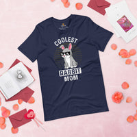 Coolest Rabbit Mom T-Shirt - Easter Buck Bunny Shirt - Hare Shirt - Ideal Gift for Rabbit Mom & Whisperer, Animal Lovers & Pet Owners - Navy