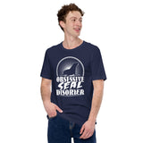 Obsessive Seal Disorder T-Shirt - Seal Lover Shirt - Ideal Gift for Aquatic Animals & Marine Mammal Lovers - Marine Biology Shirt - Navy