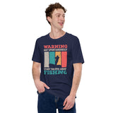 Fishing & PFG T-Shirt - Gift for Fisherman - Bass Masters & Pros Shirt - Master Baiter Shirt - May Start Talking About Fishing Shirt - Navy