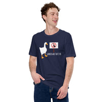 Silly Goose Video Game T-Shirt - Christmas & Birthday Gaming Gift For Him & Her, A Gamer - Geese Merch - I Wonder Who That's For Shirt - Navy