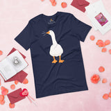 Silly Goose Video Game T-Shirt - Christmas & Birthday Gaming Gift For Him & Her - Typical Gamer Tee - Geese Merch - Honking Goose Shirt - Navy