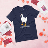 Silly Goose Video Game T-Shirt - Christmas & Birthday Gaming Gift For Him & Her, A Gamer - Geese Merch - I'm The One Who Honks Shirt - Navy