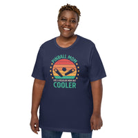 Christmas & Mother's Day Gaming Gift for Her, A Typical Gamer - Arcade Video Game Tee - Pinball Mom Like A Regular Mom But Cooler Shirt - Navy, Plus Size