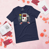 Funny Video Game T-Shirt - Christmas Gaming Gift For Him & Her, A Typical Gamer & Game Lovers - Game Controller Taking A Selfie Shirt - Navy