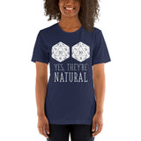 Funny DnD & RPG Games T-Shirt - Gaming Gift Ideas for Her, Typical Gamers & Game Lovers - Game Day Shirt - Yes, They're Natural Shirt - Navy