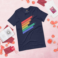 DnD & RPG Games T-Shirt - Christmas Gaming Gift Ideas for Him & Her, Typical Gamers & Game Lovers - Retro D&D Dices Aesthetic Shirt - Navy