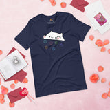 Funny DnD & RPG Games T-Shirt - Xmas Gaming Gift Ideas for Him & Her, Typical Gamers & Cat Lovers - Cute Playful Bongo Cat D&D Shirt - Navy