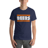 Chicago Football Fanatic Vintage Graphic T-Shirt: Ideal Gifts for Football Fans & Beer Lovers - Game Day Shirt - Funny Beers Shirt - Navy, Men