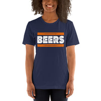 Chicago Football Fanatic Vintage Graphic T-Shirt: Ideal Gifts for Football Fans & Beer Lovers - Game Day Shirt - Funny Beers Shirt - Navy, Women