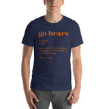 Chicago Football Fanatic Vintage Graphic T-Shirt: Ideal Gifts for Football Fans - Game Day Shirt - Funny Go Bears Definition Shirt - Navy, Men