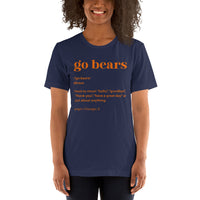 Chicago Football Fanatic Vintage Graphic T-Shirt: Ideal Gifts for Football Fans - Game Day Shirt - Funny Go Bears Definition Shirt - Navy, Women