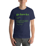 Seattle Football Fanatic Vintage Graphic T-Shirt: Ideal Gifts for Football Fans - Game Day Shirt - Funny Go Hawks Definition Shirt - Navy, Men