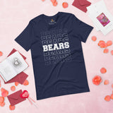 Bears Mascot T-Shirt - Football Fanatic Vintage Graphic Shirt: Retro Style, Ideal Gifts for Football Supporters & Fans - Game Day Shirt - Navy