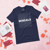 Bengals Mascot T-Shirt - Football Fanatic Vintage Graphic Shirt: Retro Style, Ideal Gifts for Football Fans & Supporters - Game Day Tee - Navy