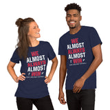 Funny New England Football Fanatic Shirt: Ideal Gifts for Him & Her, Football Fans - We Almost Always Almost Win Shirt - Game Day Shirt - Navy, Unisex