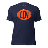 Cincinnati, Ohio Football Fanatic Vintage Graphic T-Shirt: Gift Ideas for Him & Her, Football Fans - Retro Style Game Day Shirt - Navy