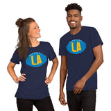 Los Angeles, California Football Fanatic Vintage Graphic T-Shirt: Gift Ideas for Him & Her, Football Fans - Retro Style Game Day Shirt - Navy, Unisex